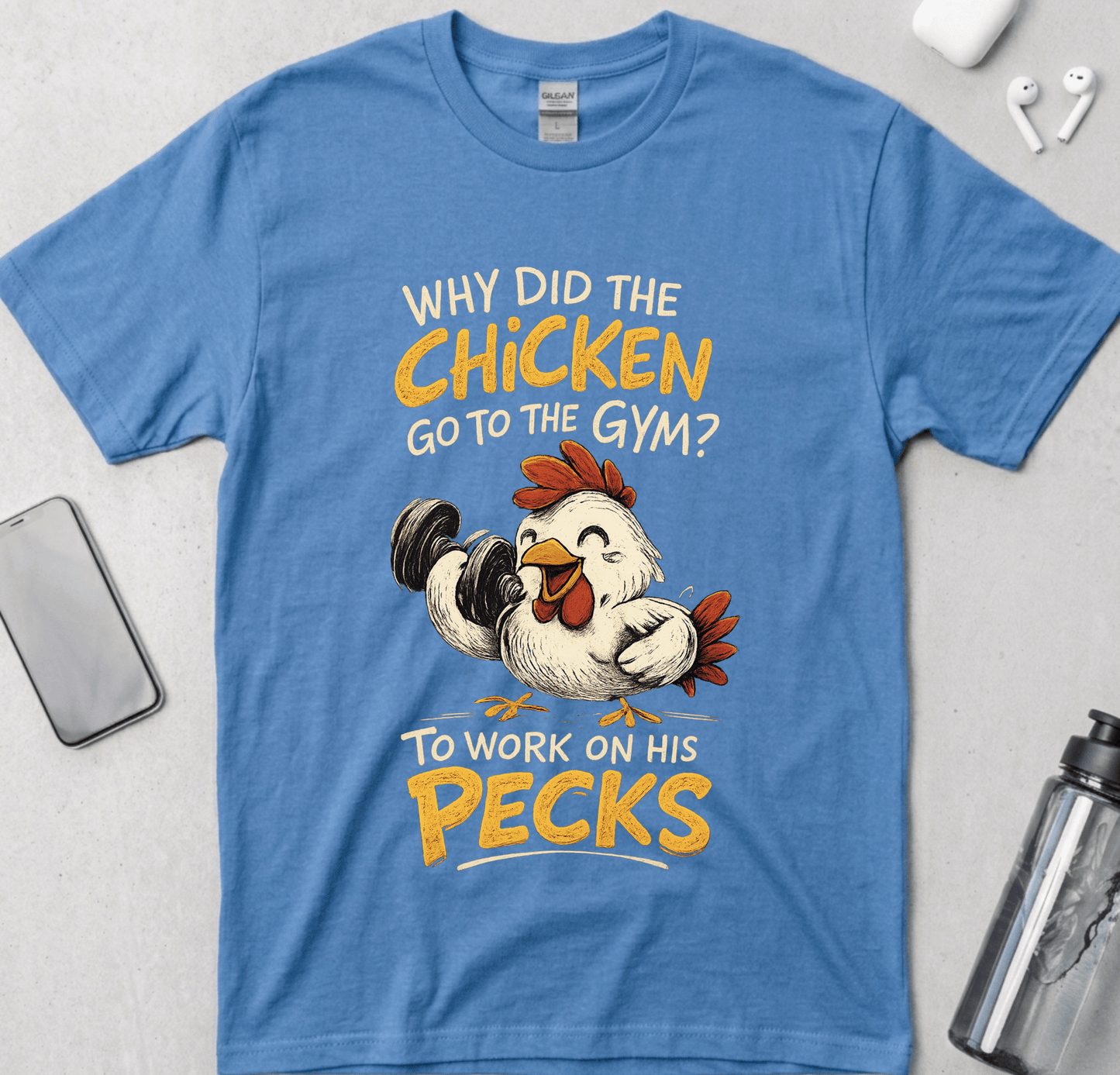 Working on My Pecks T-Shirt