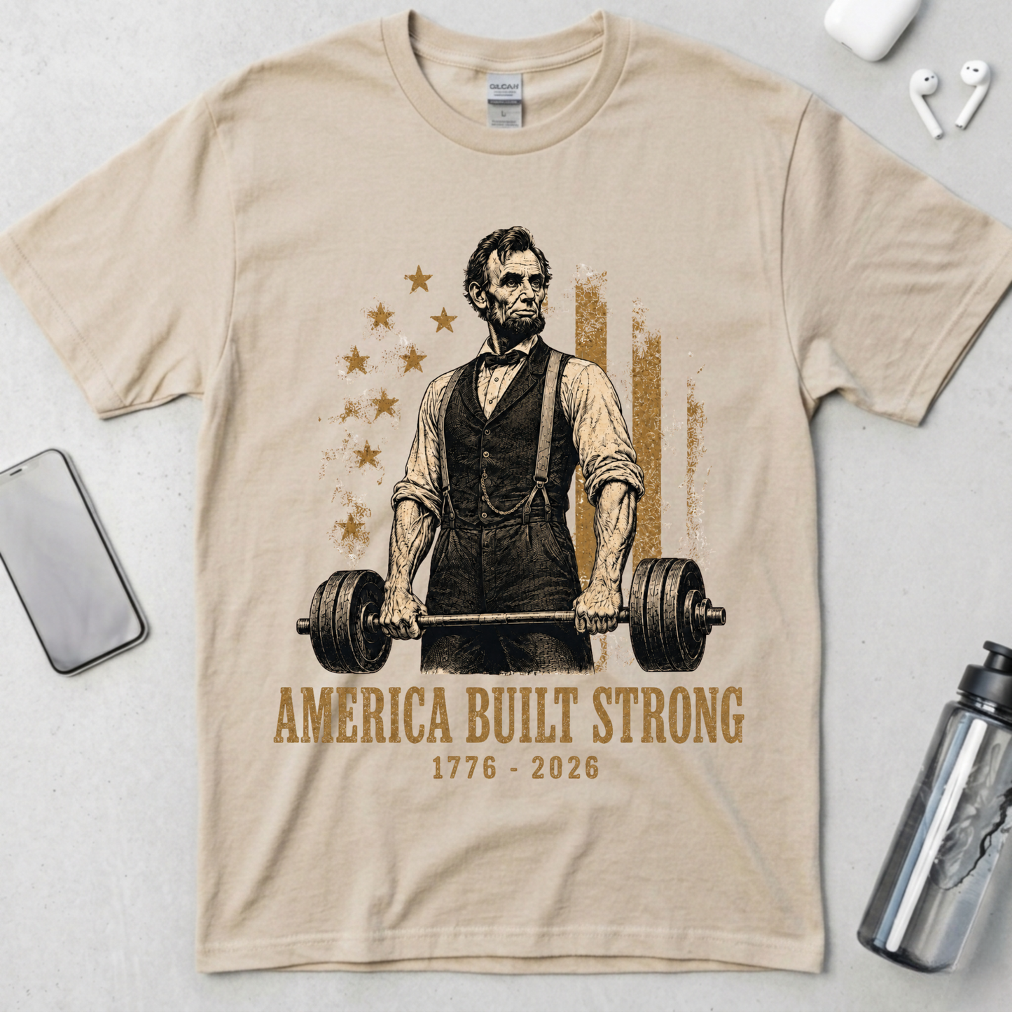America Built Strong Lincoln T-Shirt