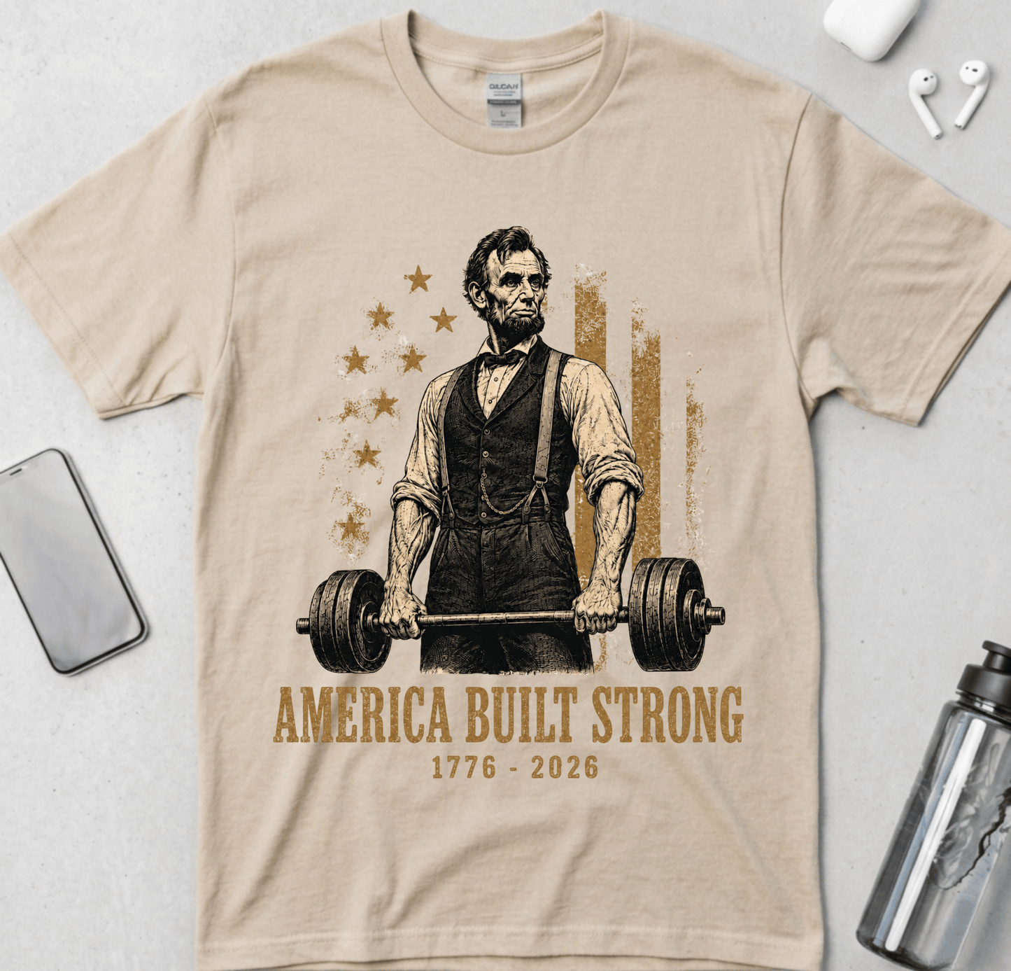 America Built Strong Lincoln T-Shirt