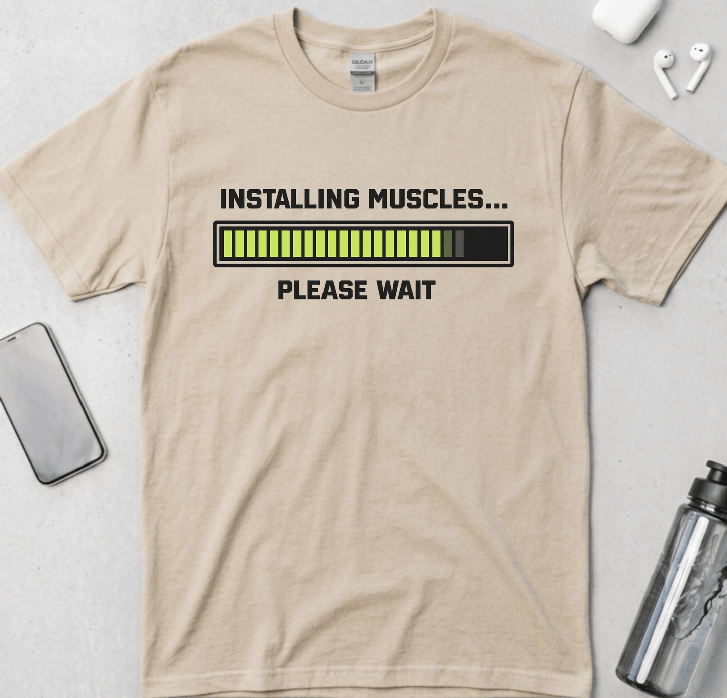 Installing Muscles... Please Wait T-Shirt
