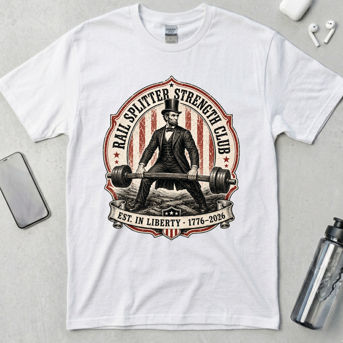 Rail Splitter Strength Club Lincoln T-Shirt