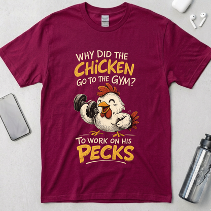 Working on My Pecks T-Shirt