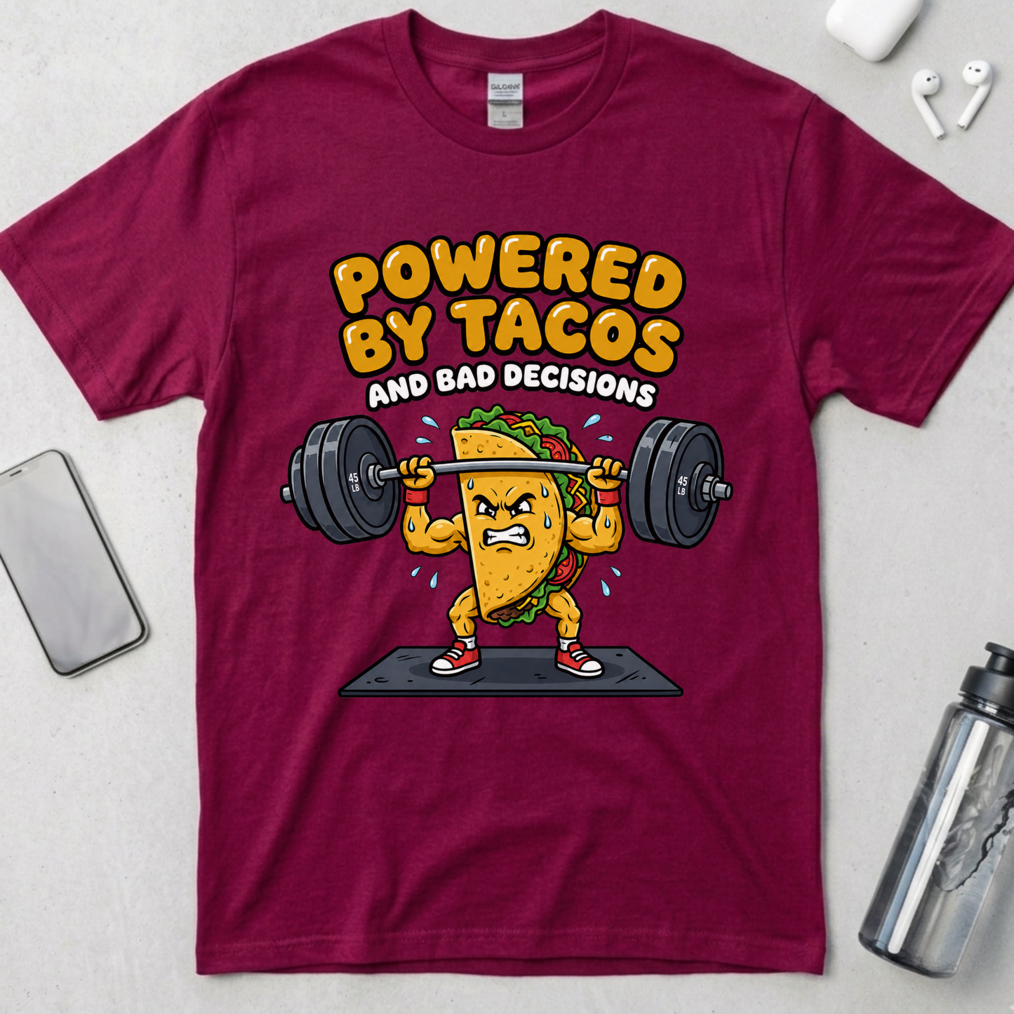 Powered By Tacos And Bad Decisions T-Shirt