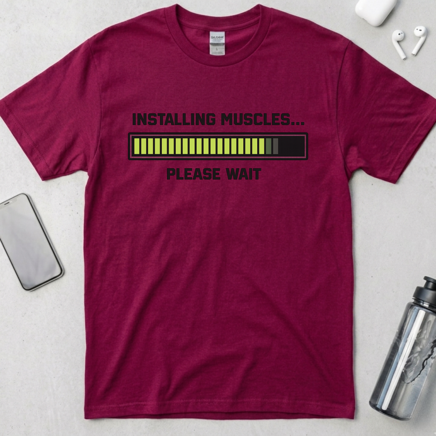 Installing Muscles... Please Wait T-Shirt