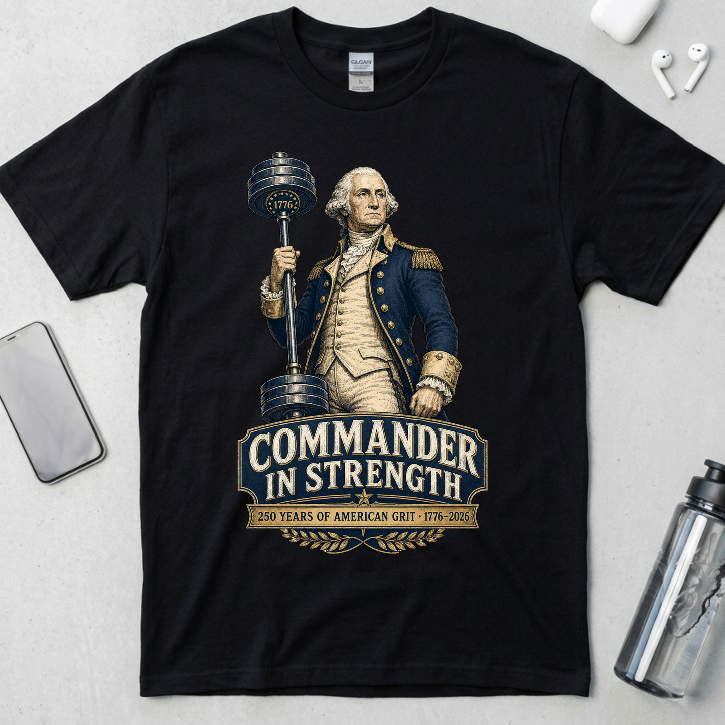 Commander in Strength Washington T-Shirt