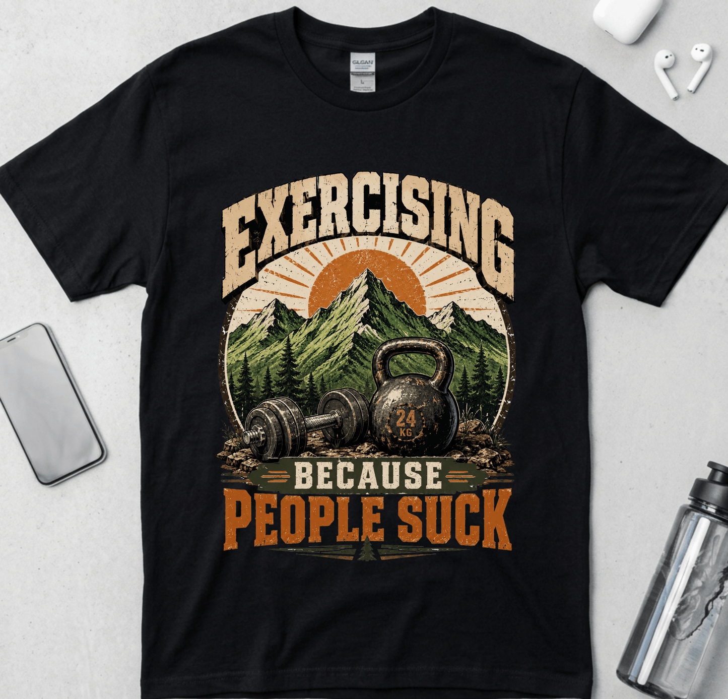 Exercising Because People Suck! T-Shirt