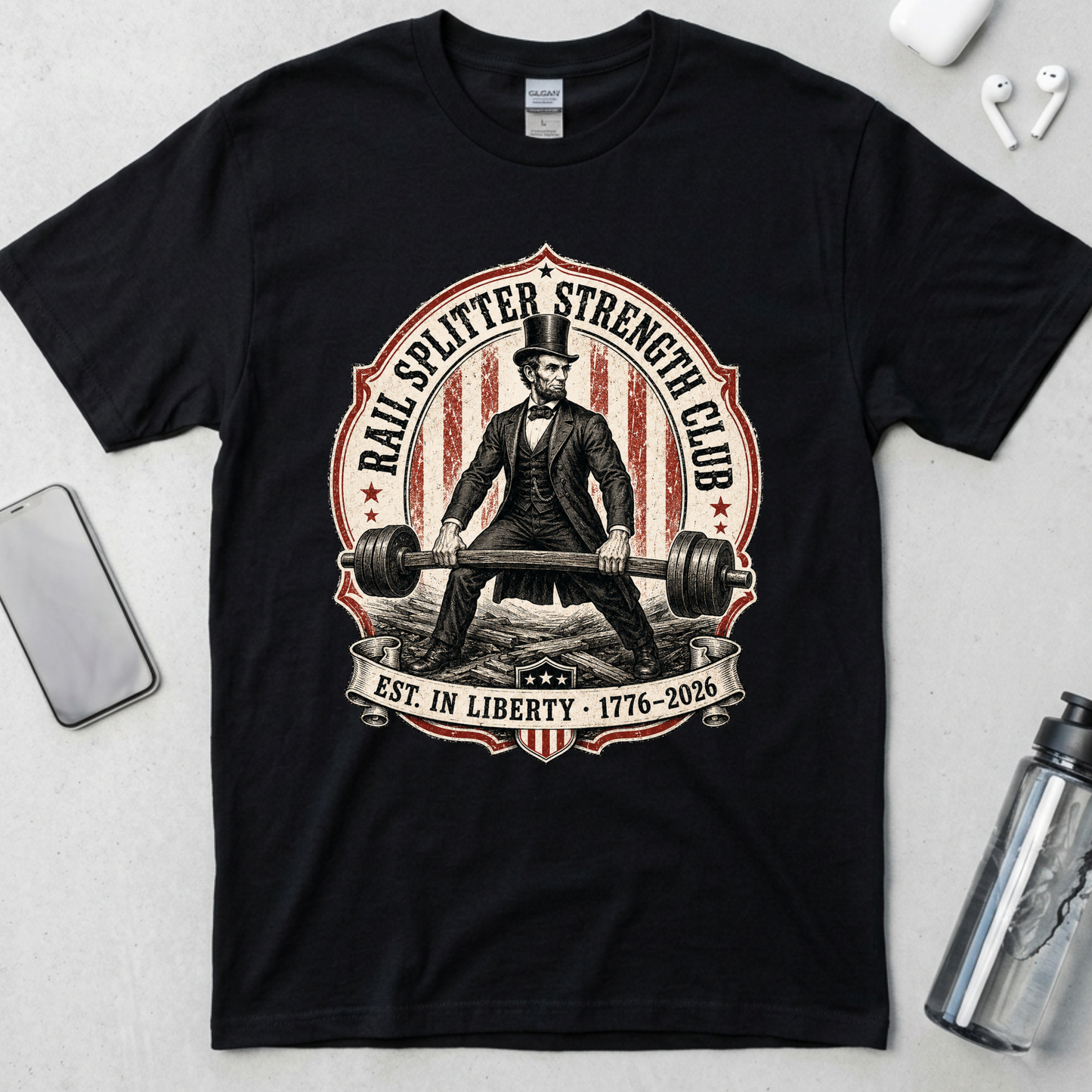 Rail Splitter Strength Club Lincoln T-Shirt