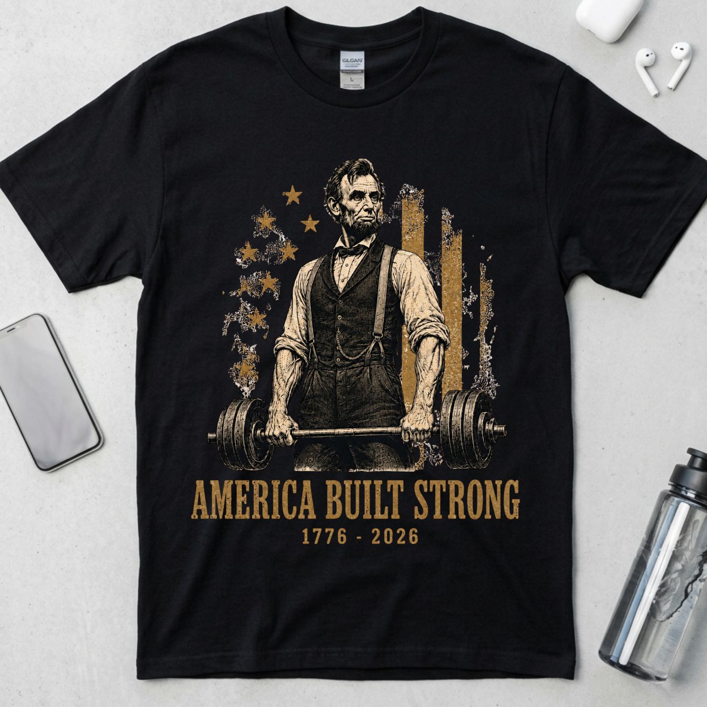 America Built Strong Lincoln T-Shirt