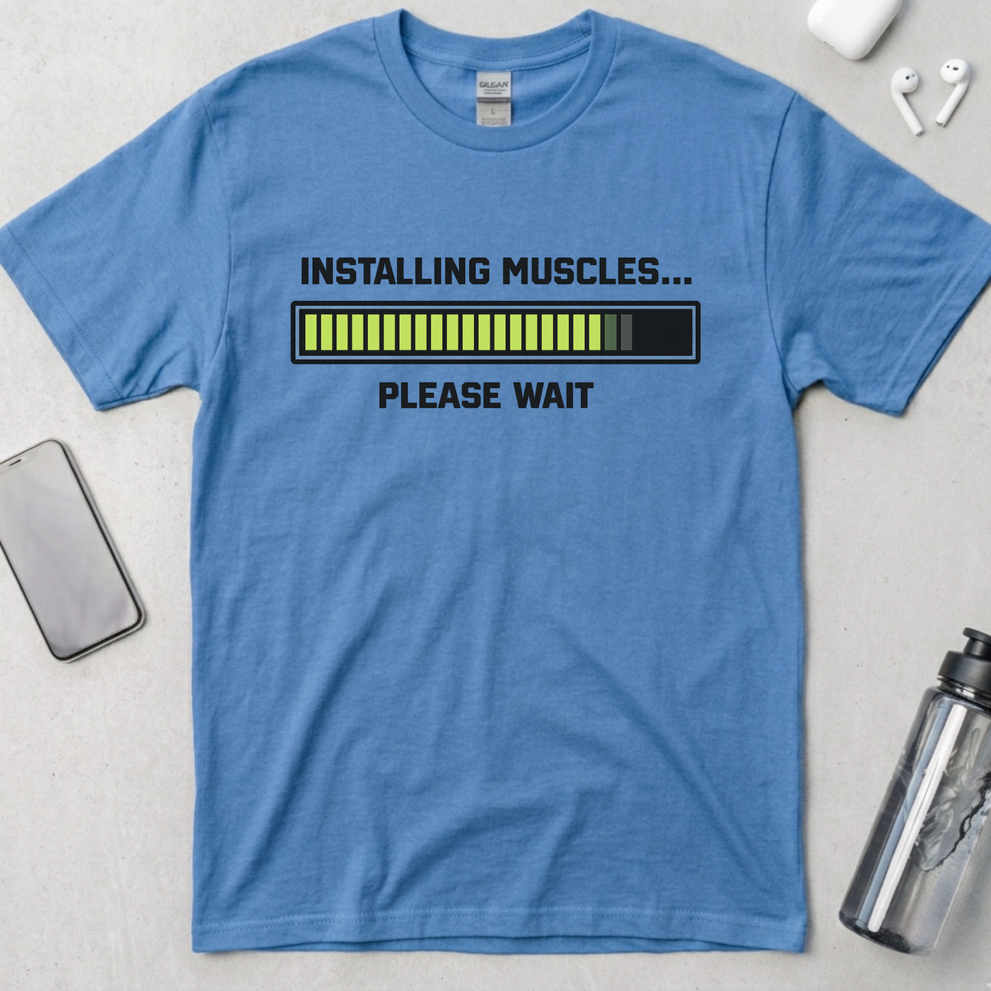 Installing Muscles... Please Wait T-Shirt
