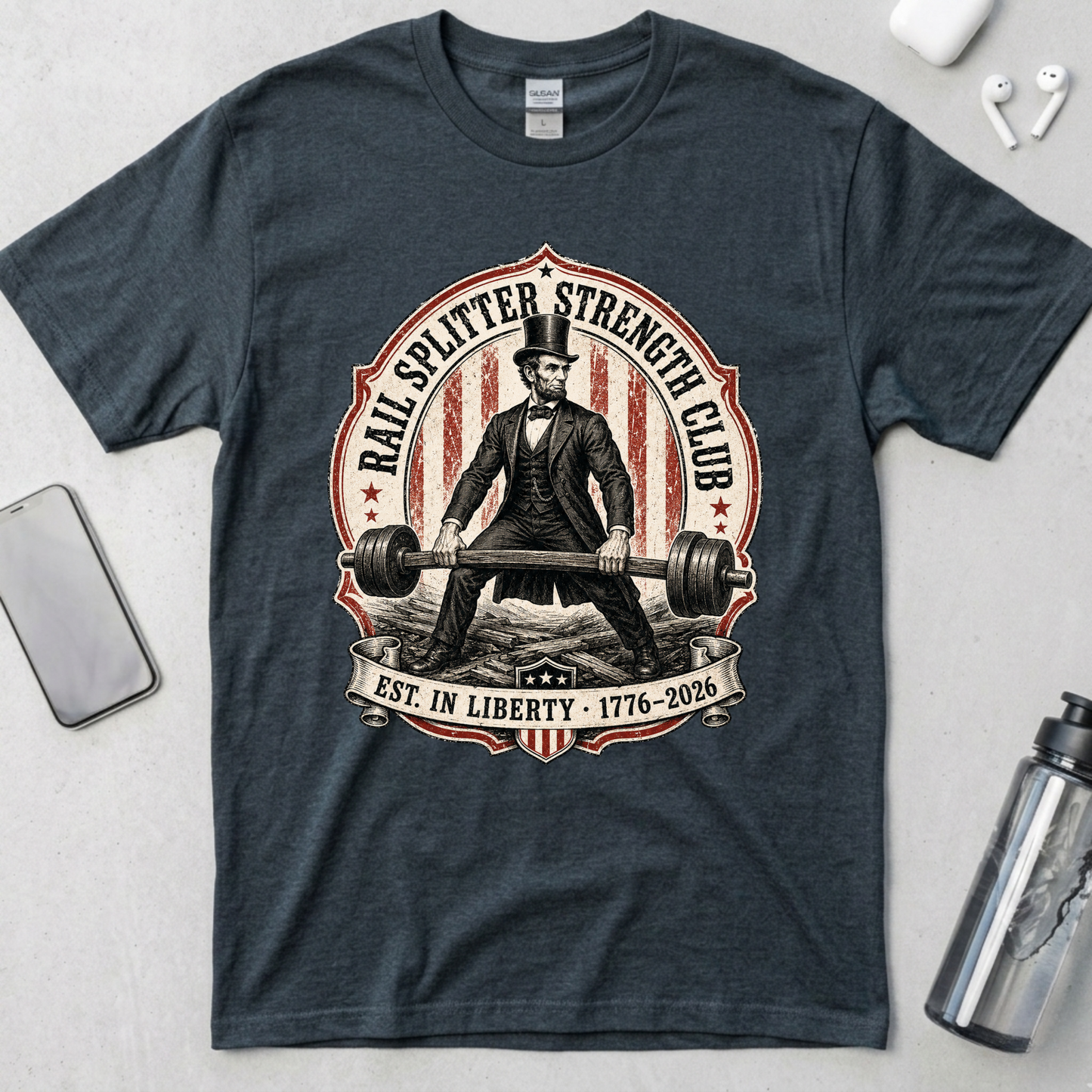 Rail Splitter Strength Club Lincoln T-Shirt