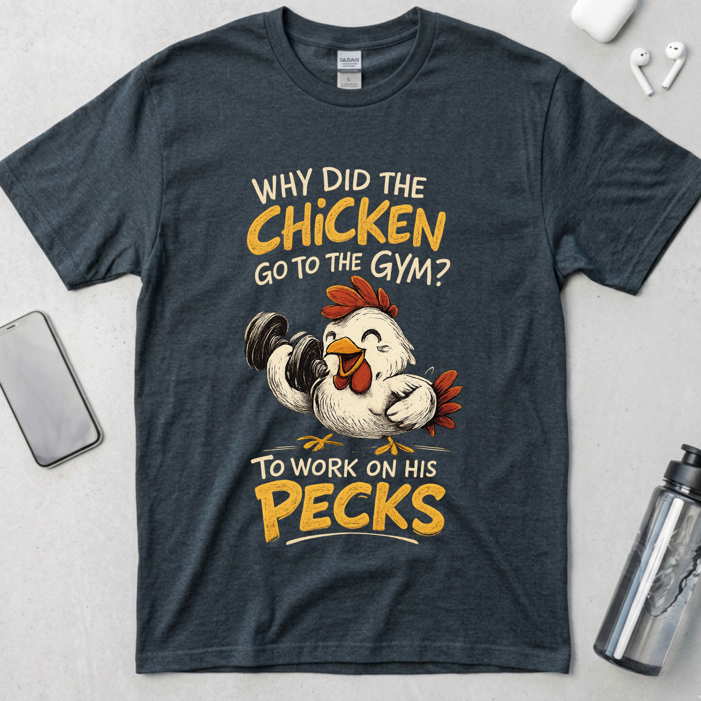 Working on My Pecks T-Shirt