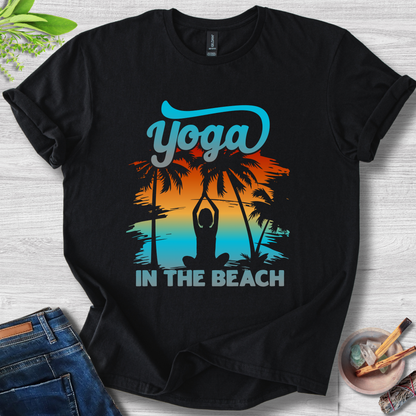 Yoga At The Beach Unisex Softstyle T-Shirt