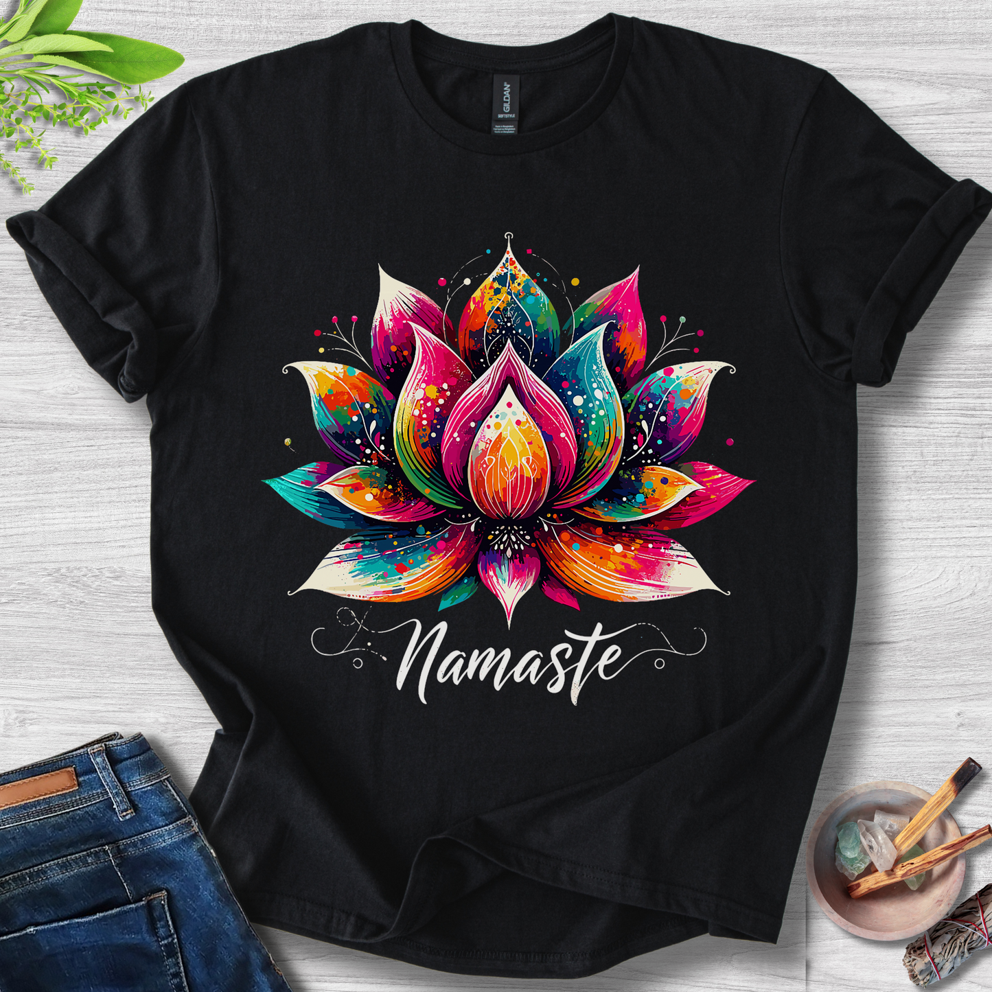Zen Lotus Flow Unisex Softstyle T-Shirt