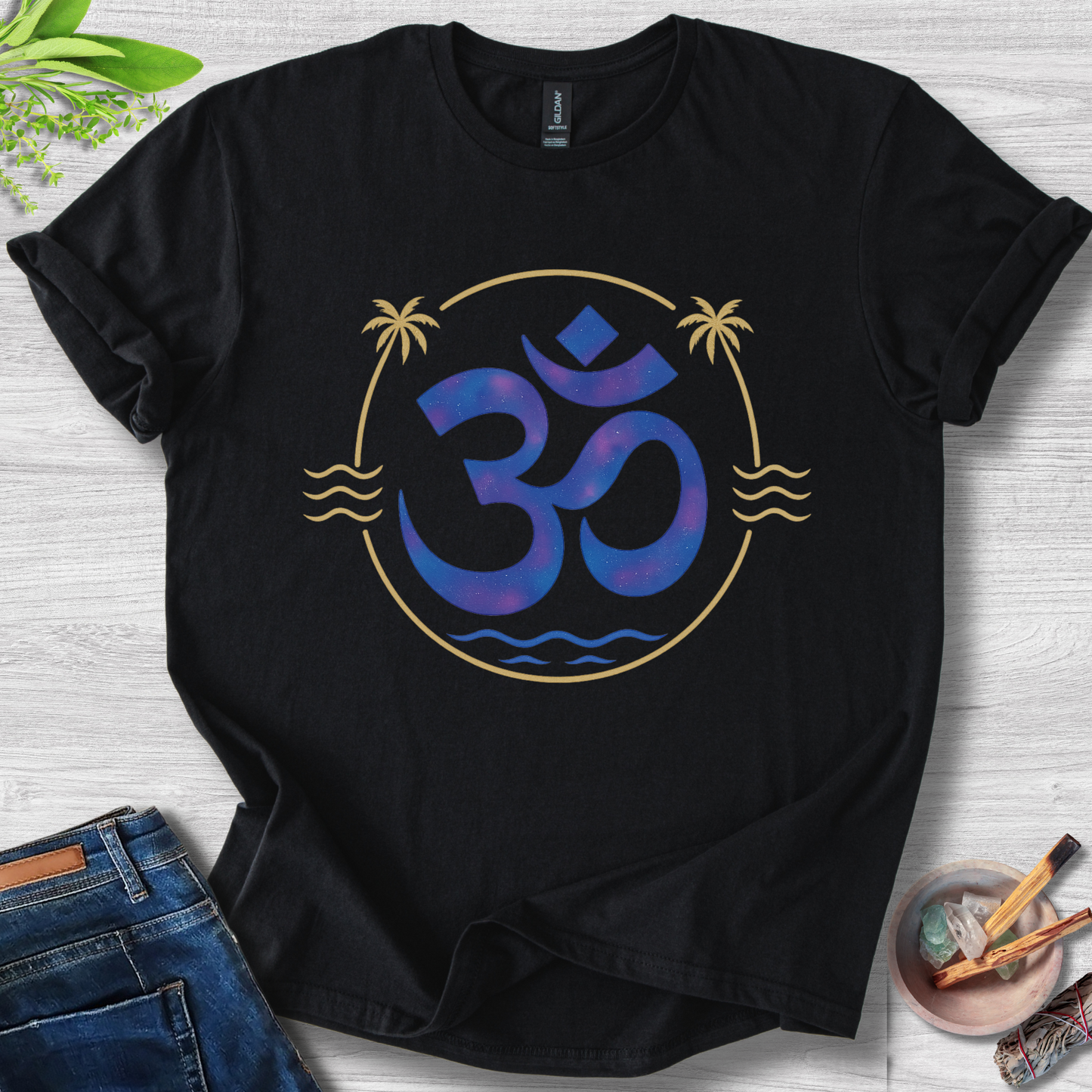 Cosmic Om Unisex Softstyle T-Shirt