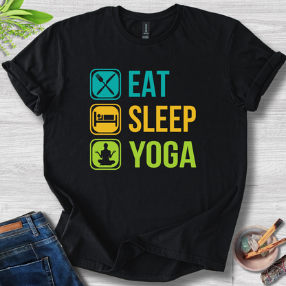 Eat, Sleep, Yoga Unisex Softstyle T-Shirt