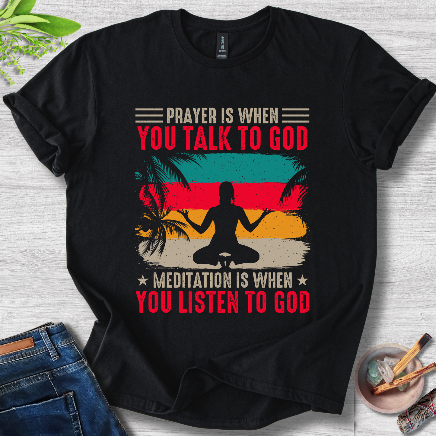 Prayer & Meditation Balance Unisex Softstyle T-Shirt