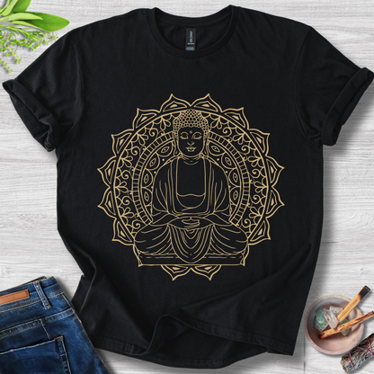 Golden Buddha Mandala Unisex Softstyle T-Shirt