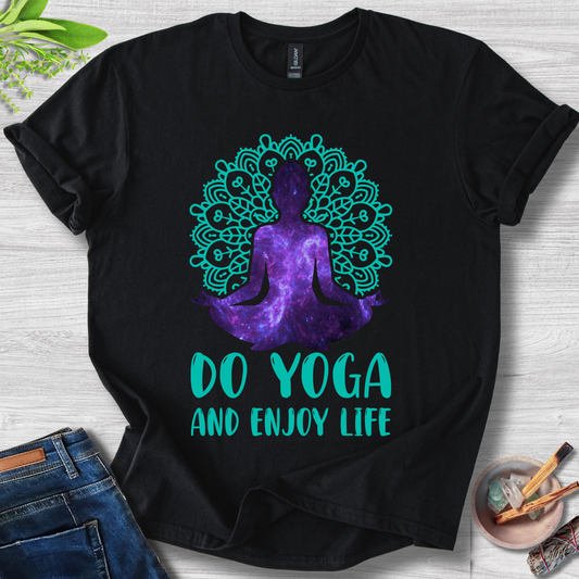 Cosmic Zen – Do Yoga and Enjoy Life Unisex Softstyle T-Shirt