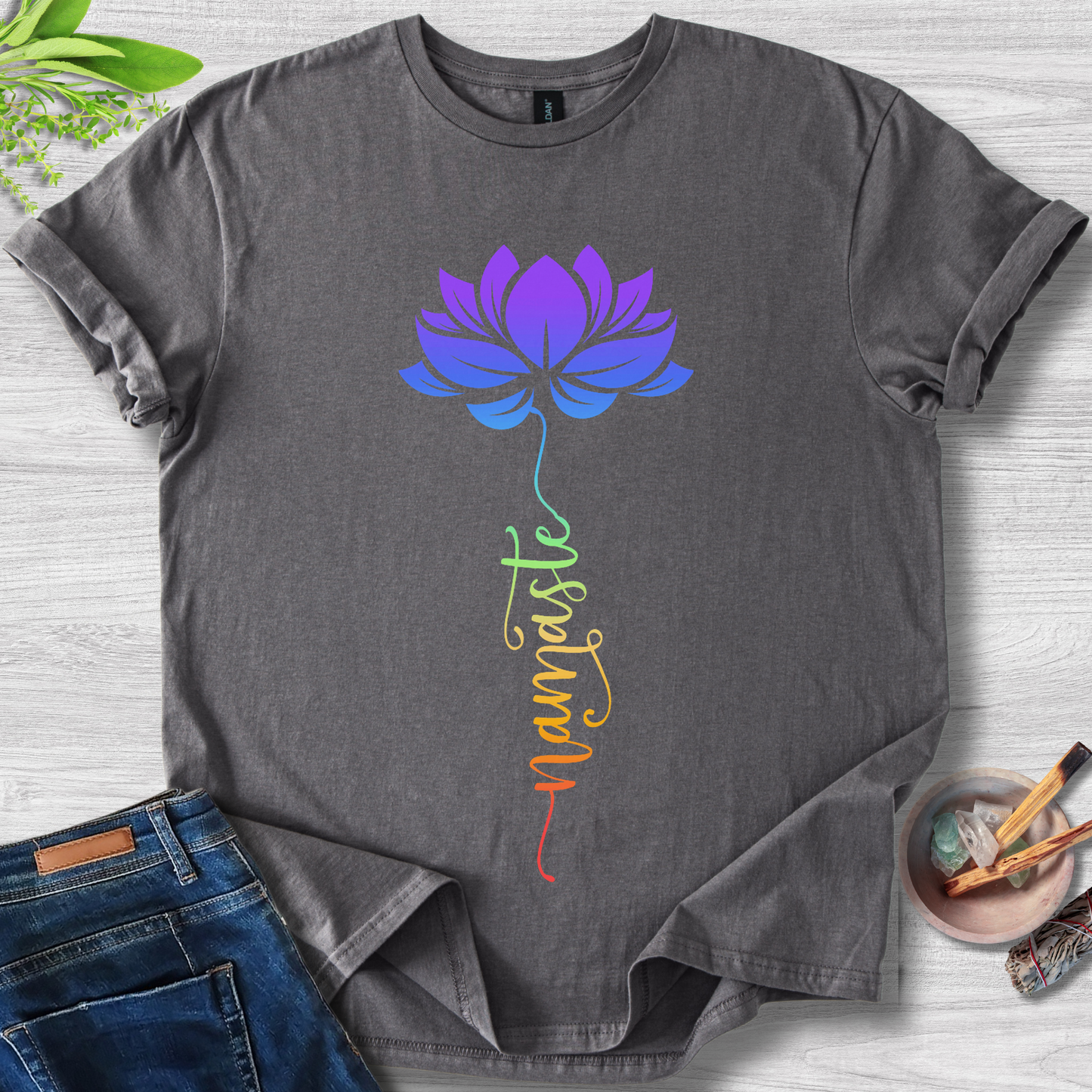 Lotus Namaste Gradient Unisex Softstyle T-Shirt