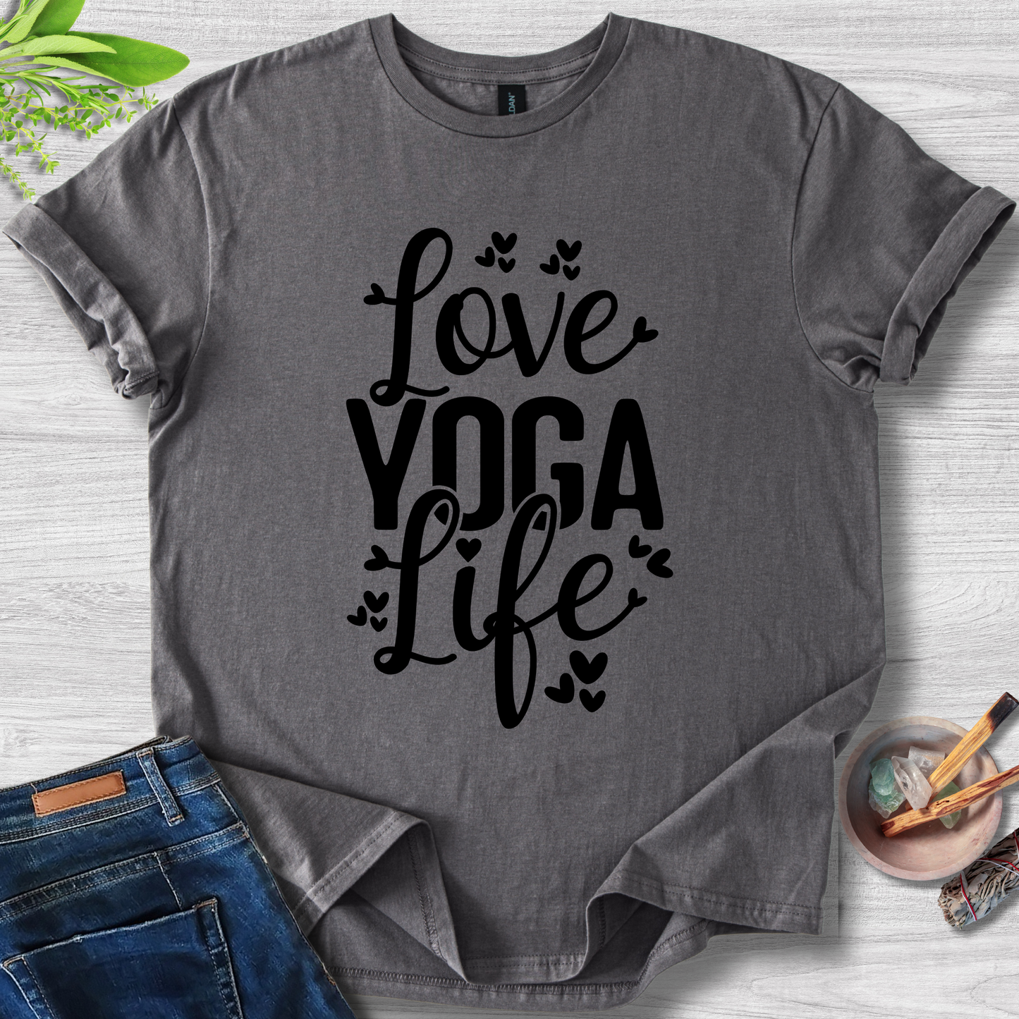 Love Yoga Life Unisex Softstyle T-Shirt