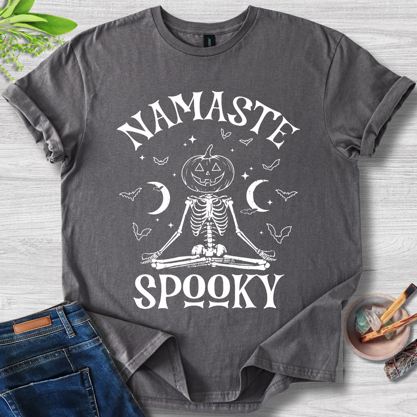 Namaste Spooky Unisex Softstyle T-Shirt