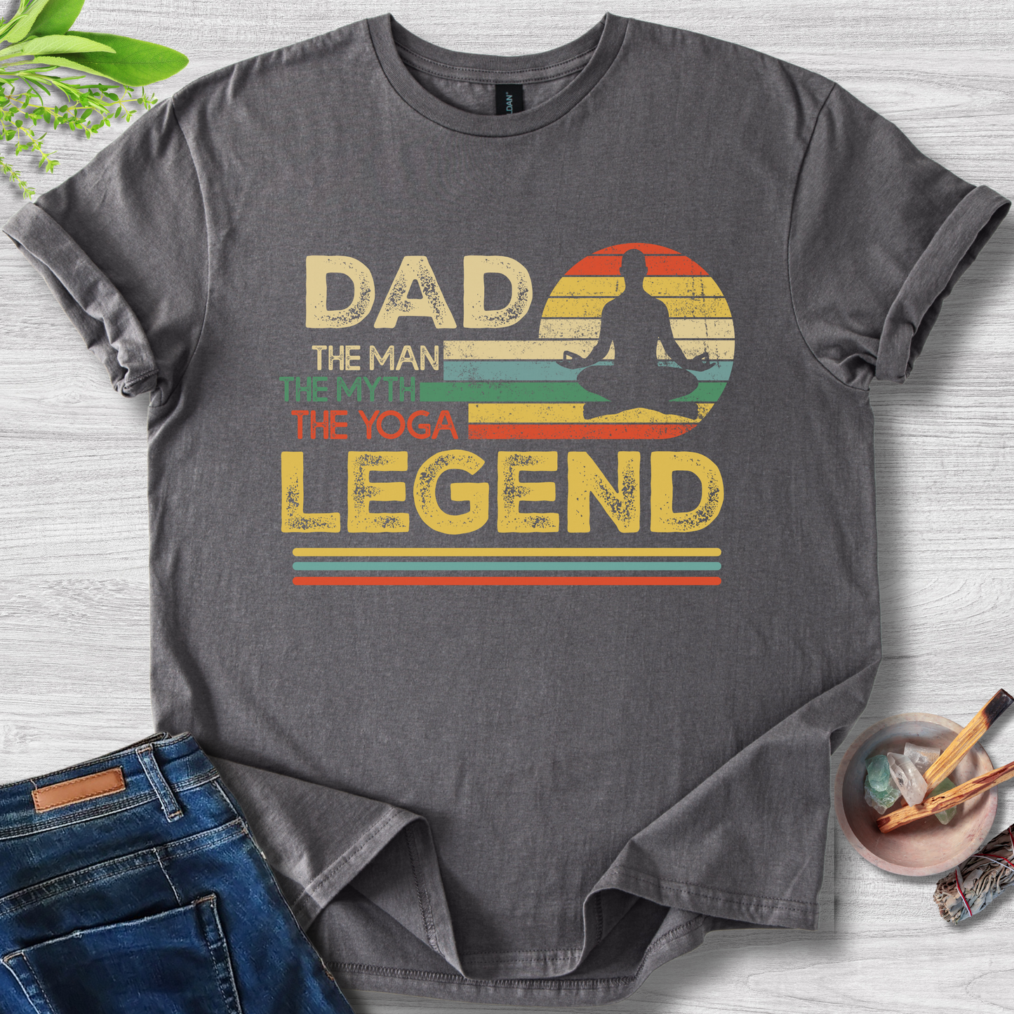 Dad the Yoga Legend Unisex Softstyle T-Shirt