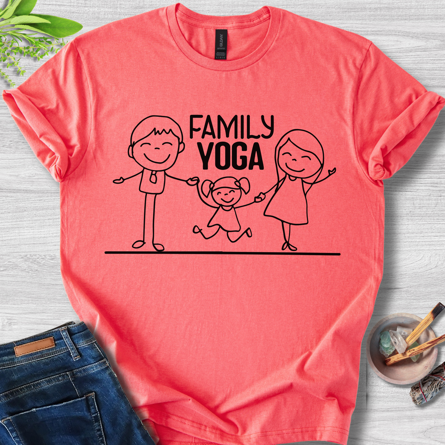 Family Yoga Unisex Softstyle T-Shirt
