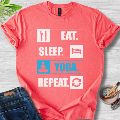 Eat. Sleep. Yoga. Repeat. Unisex Softstyle T-Shirt