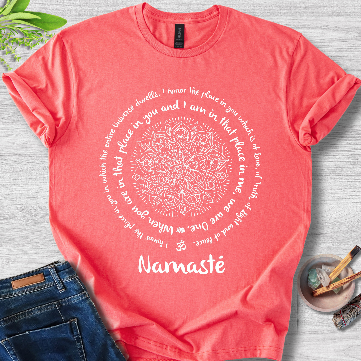 Namasté Mandala Circle Unisex Softstyle T-Shirt