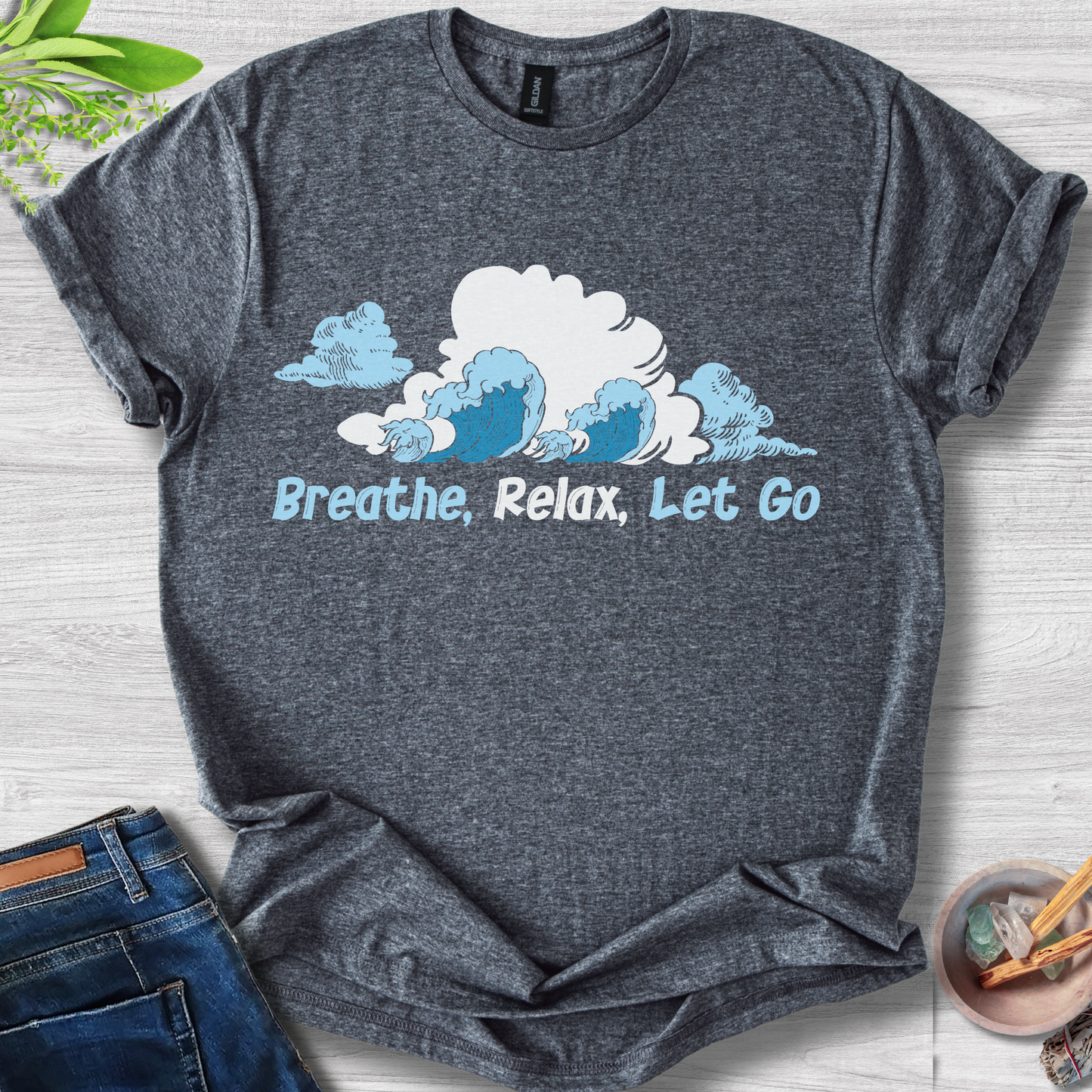 Breathe Relax Let Go Unisex Softstyle T-Shirt