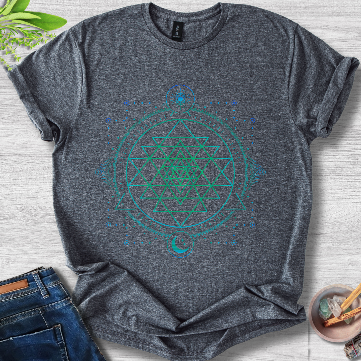 Sri Yantra Energy Unisex Softstyle T-Shirt