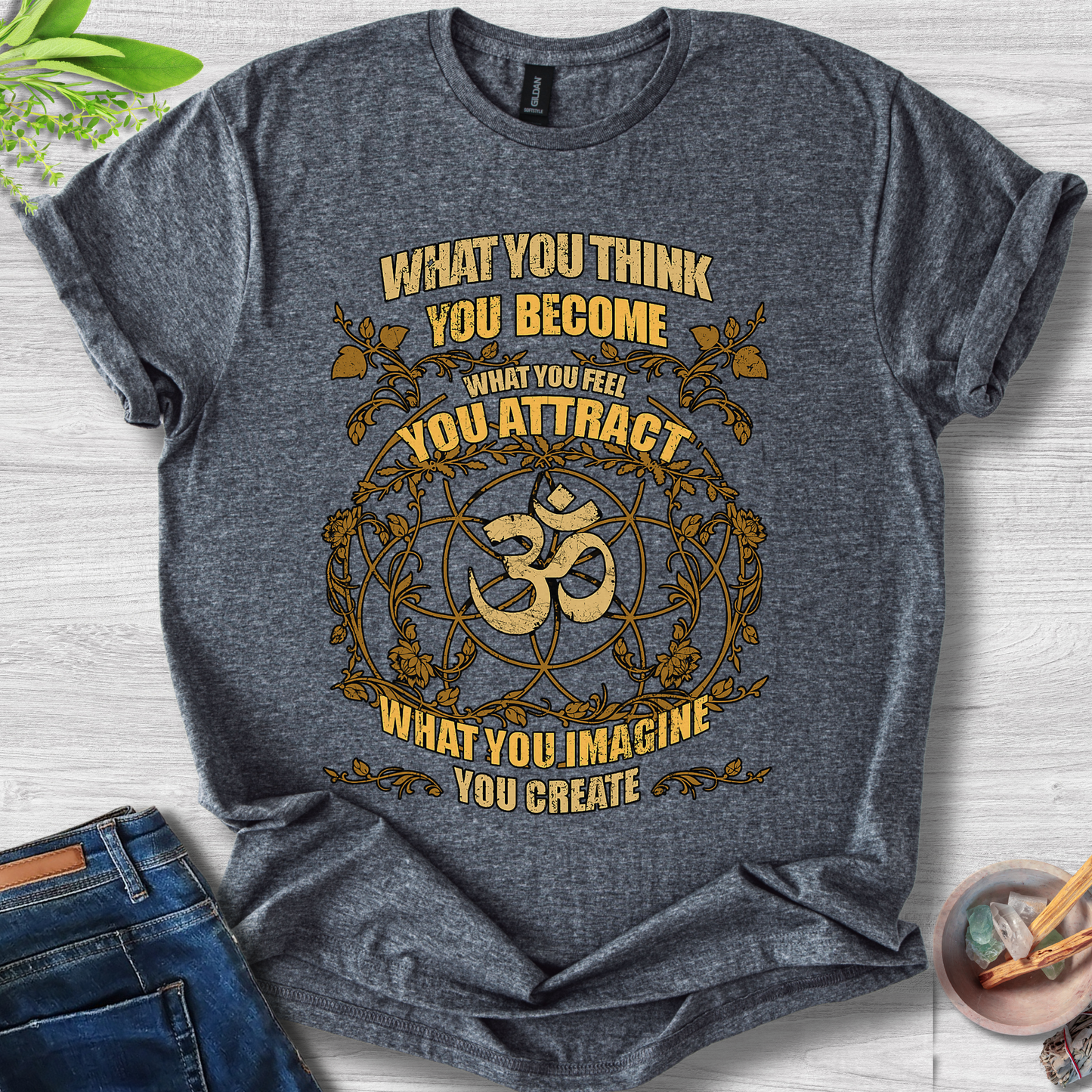 Manifestation Mandala Tee – OM Edition Unisex Softstyle T-Shirt