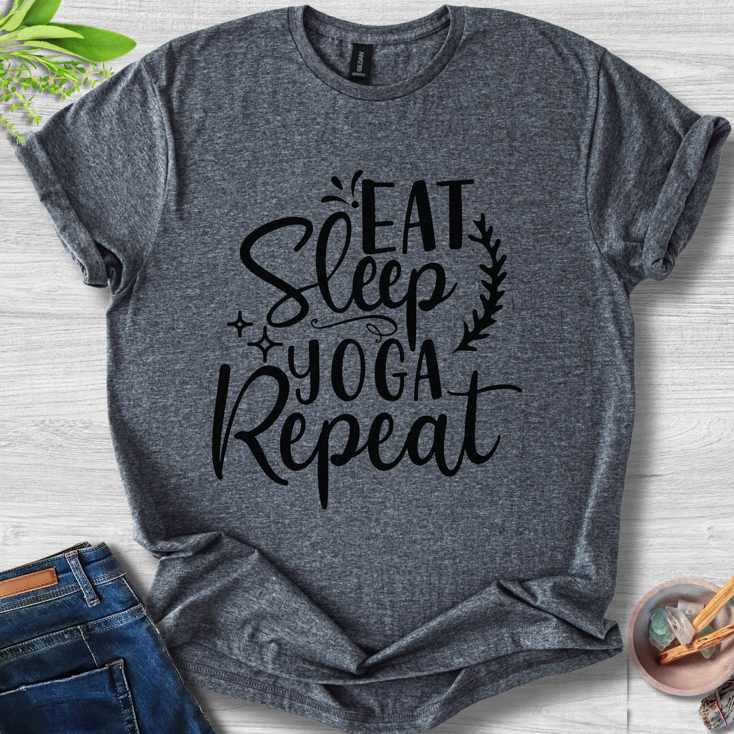 Eat Sleep Yoga Repeat Unisex Softstyle T-Shirt
