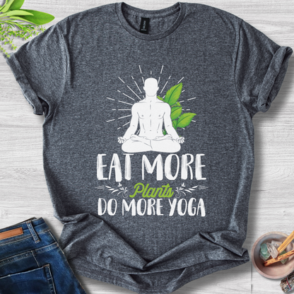Eat More Plants, Do More Yoga Unisex Softstyle T-Shirt