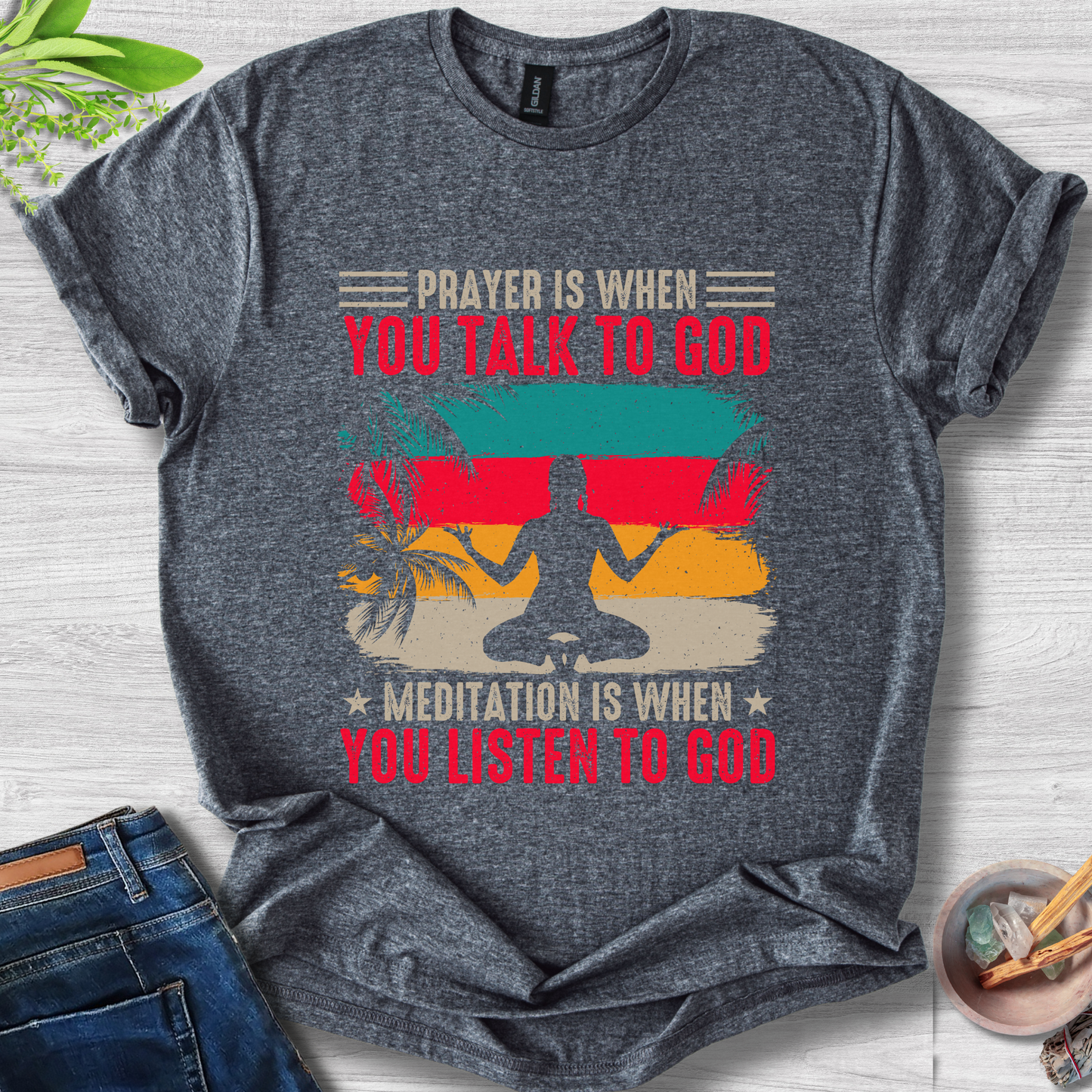 Prayer & Meditation Balance Unisex Softstyle T-Shirt