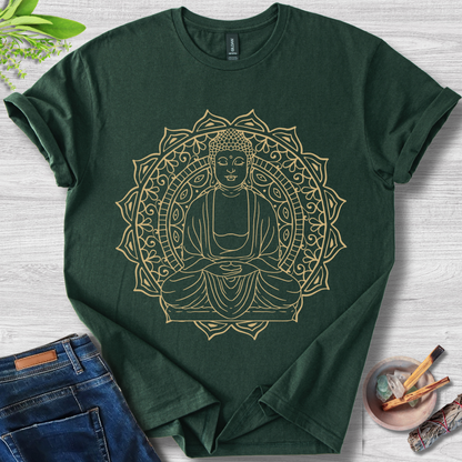 Golden Buddha Mandala Unisex Softstyle T-Shirt