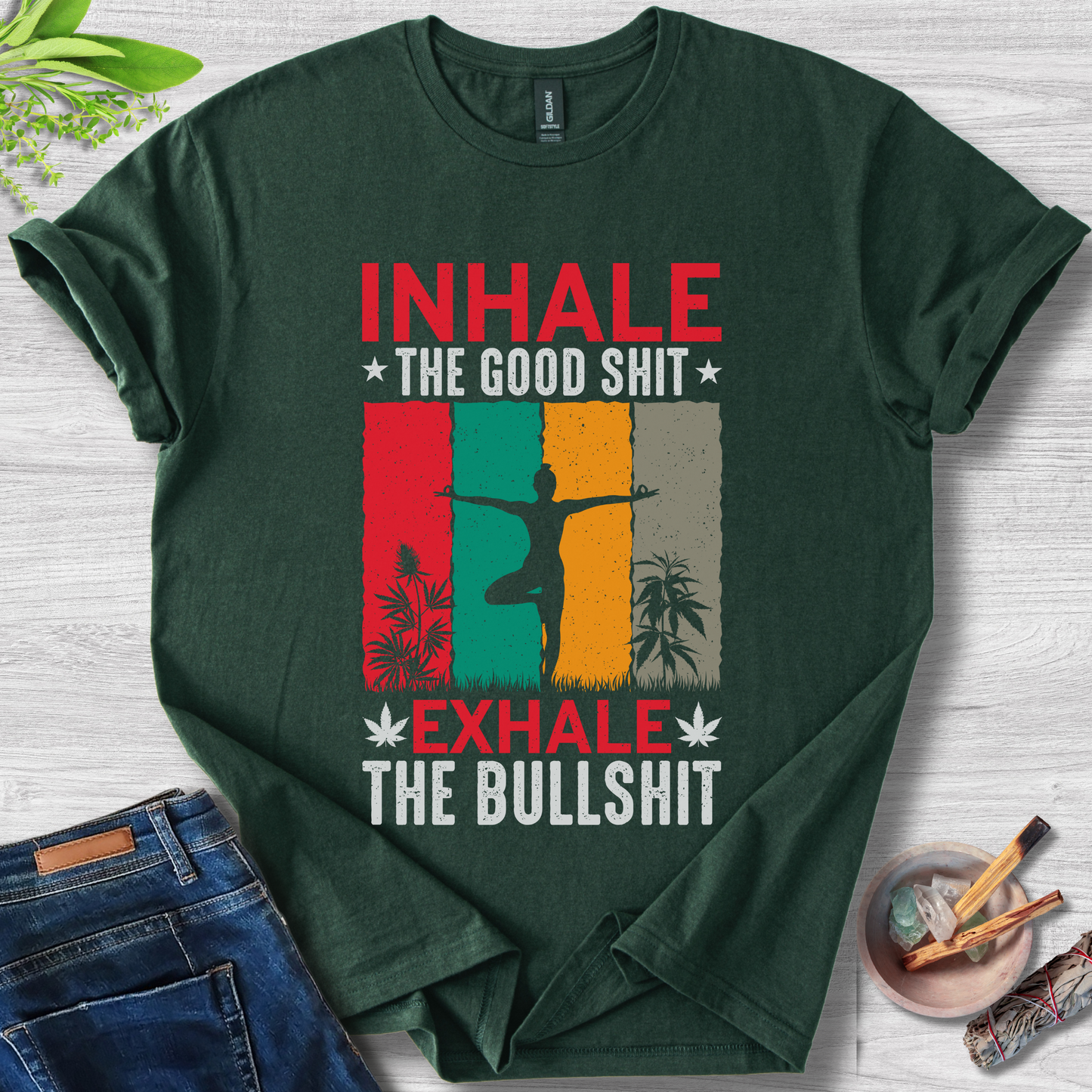 Inhale Good Vibez Unisex Softstyle T-Shirt