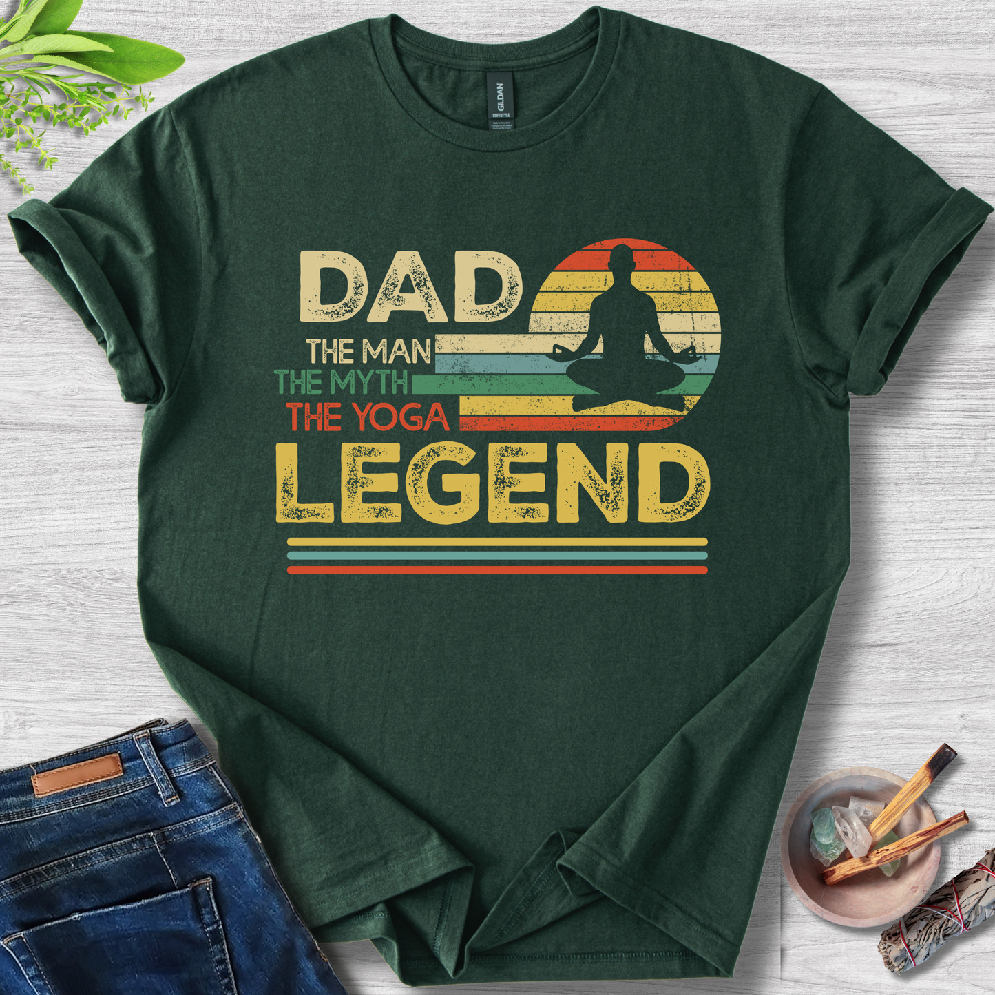 Dad the Yoga Legend Unisex Softstyle T-Shirt