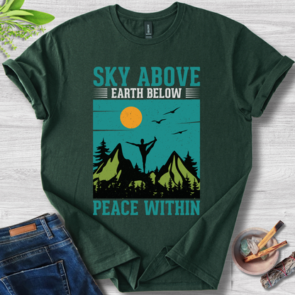 Sky Above, Earth Below, Peace Within Unisex Softstyle T-Shirt