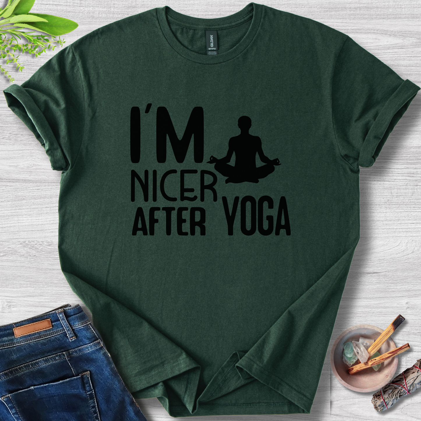 I'm Nicer After Yoga Unisex Softstyle T-Shirt