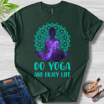 Cosmic Zen – Do Yoga and Enjoy Life Unisex Softstyle T-Shirt