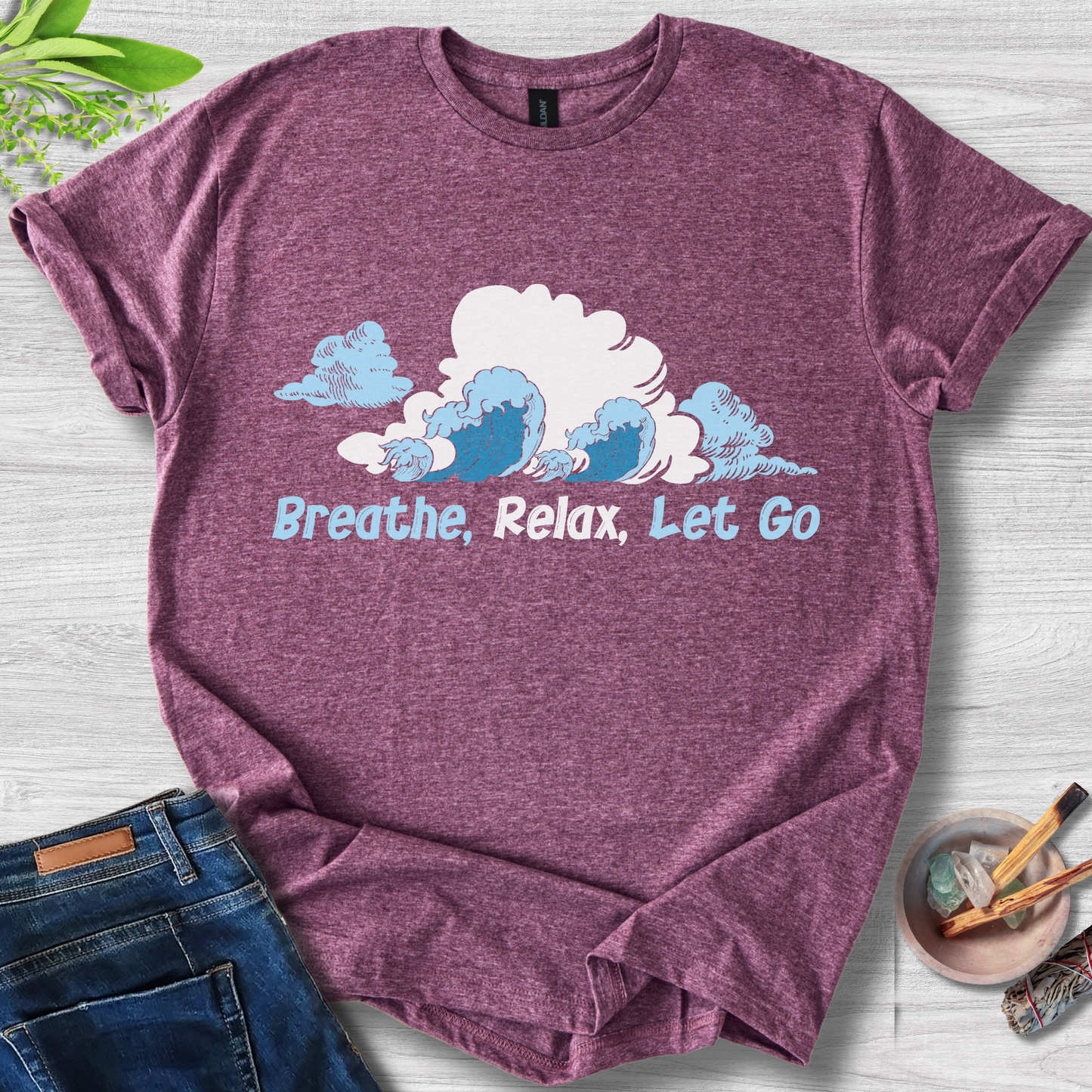 Breathe Relax Let Go Unisex Softstyle T-Shirt