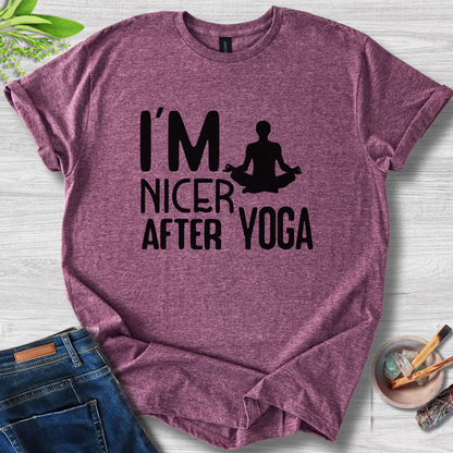 I'm Nicer After Yoga Unisex Softstyle T-Shirt