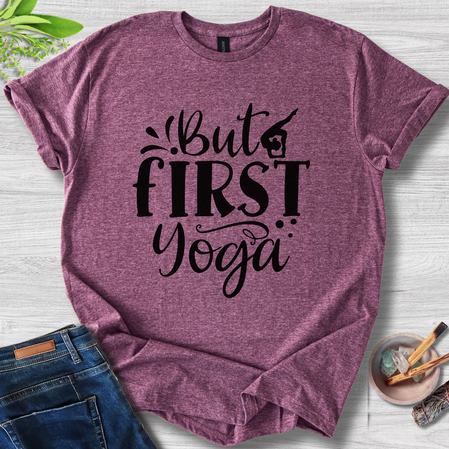 But First Yoga Unisex Softstyle T-Shirt