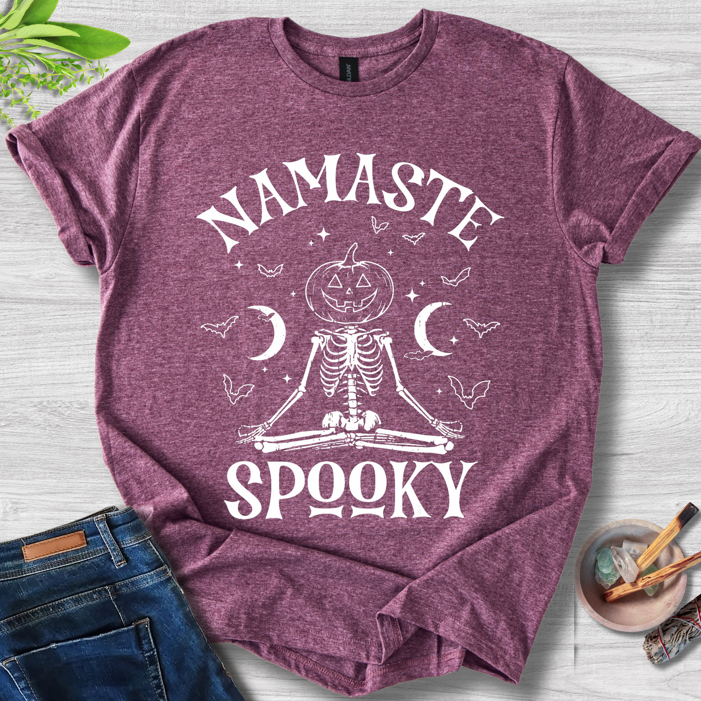 Namaste Spooky Unisex Softstyle T-Shirt