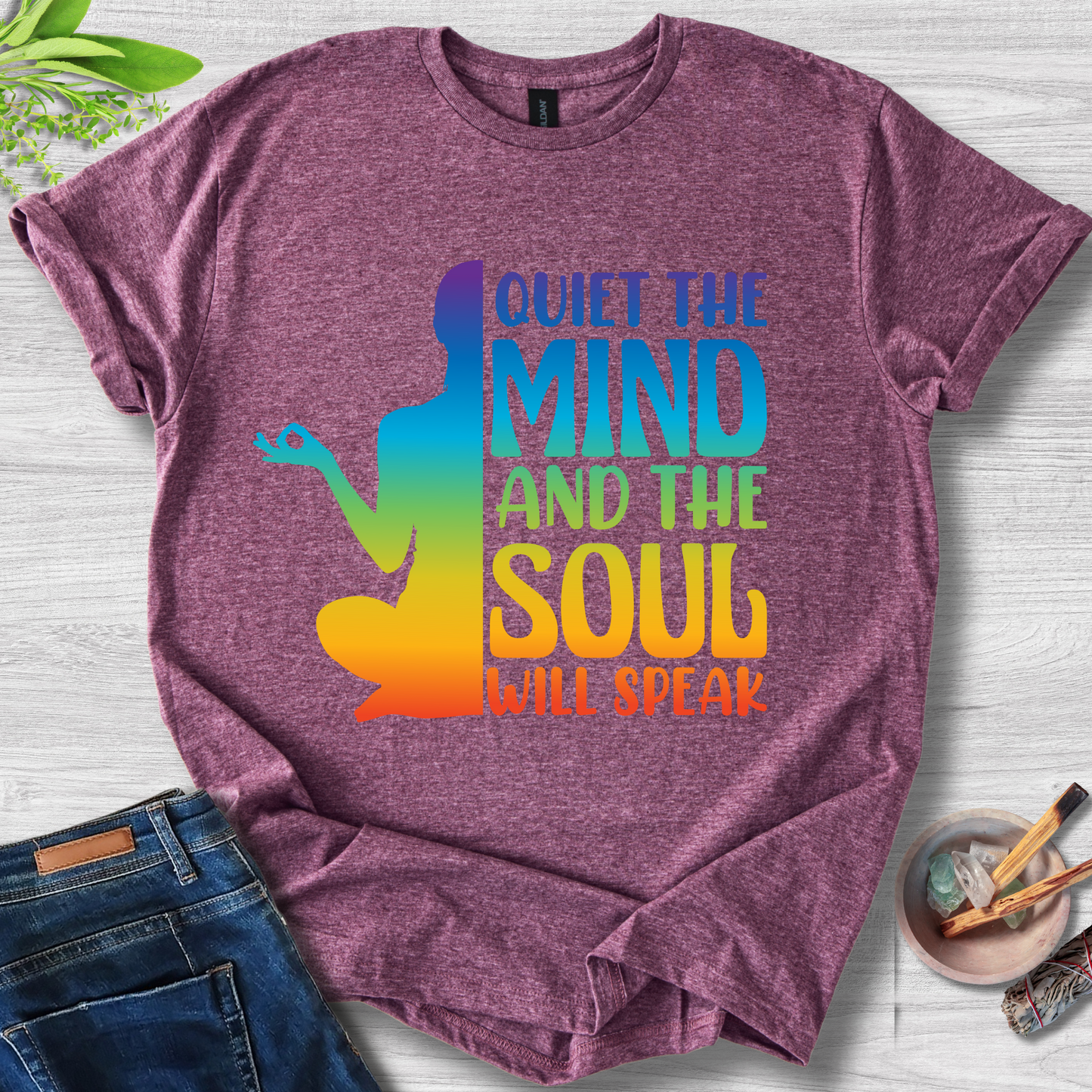 Quiet the Mind, Soul Speaks Unisex Softstyle T-Shirt