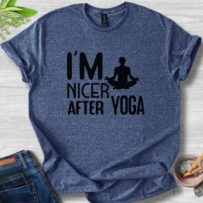 I'm Nicer After Yoga Unisex Softstyle T-Shirt