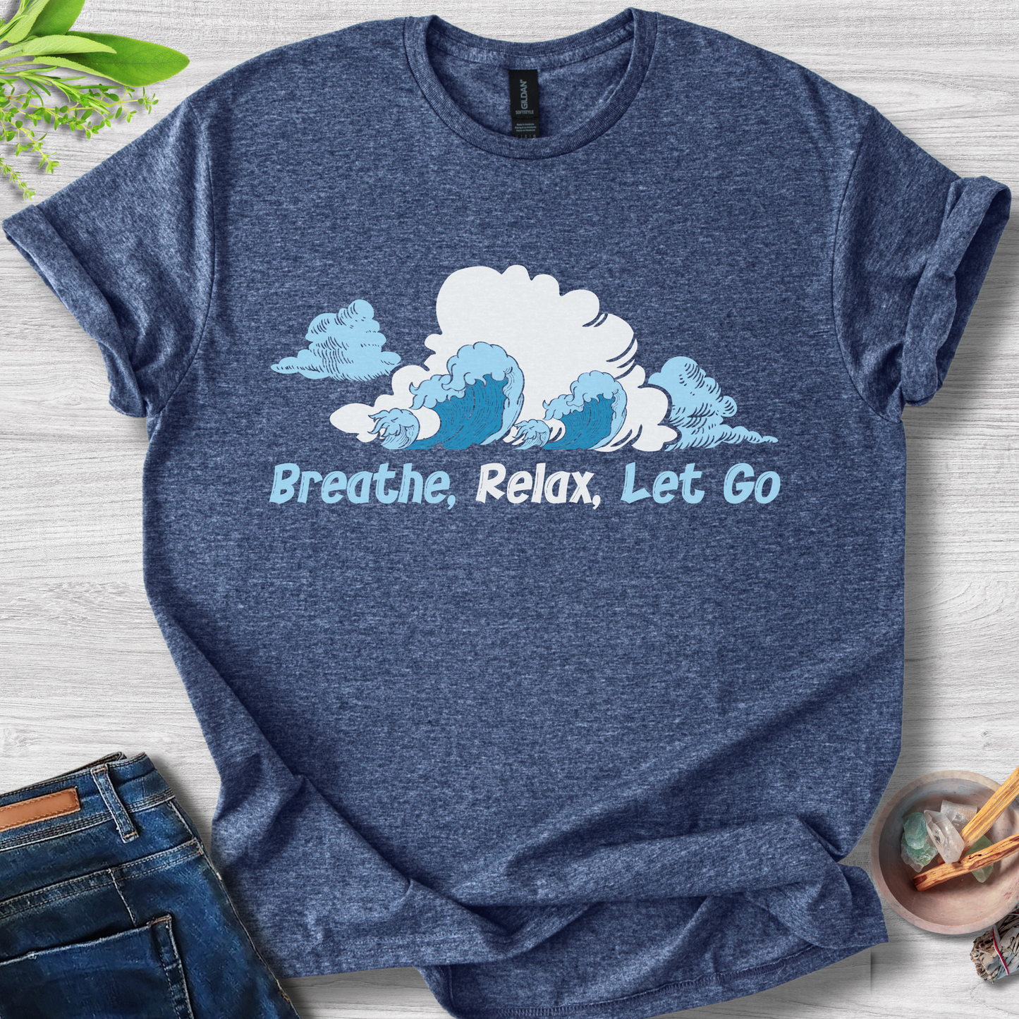 Breathe Relax Let Go Unisex Softstyle T-Shirt