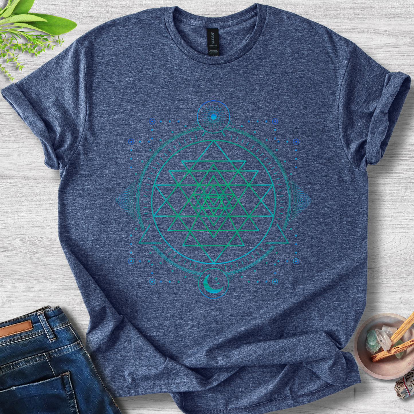Sri Yantra Energy Unisex Softstyle T-Shirt