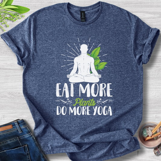 Eat More Plants, Do More Yoga Unisex Softstyle T-Shirt